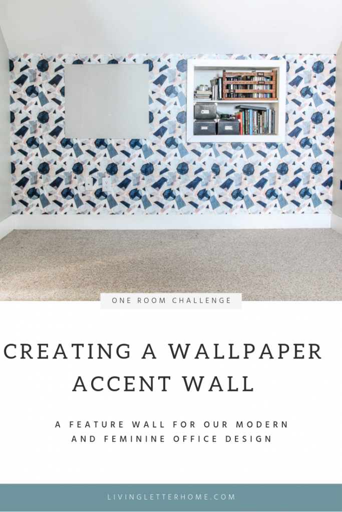 Check out how to easily add a wallpaper accent wall even if you've never done it before! #accentwall #wallpaper