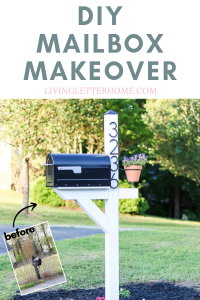 Check out this guide to a budget DIY mailbox makeover you can do in a day! #athomediy #mailboxmakeover