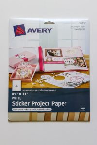 Avery sticker paper