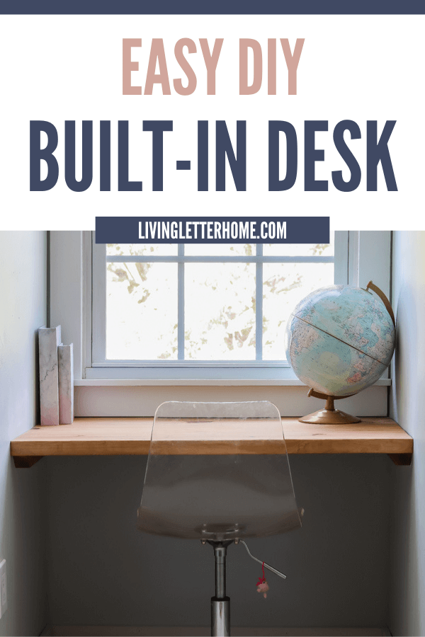 Super easy DIY built in desk. Great for kids doing remote learning!