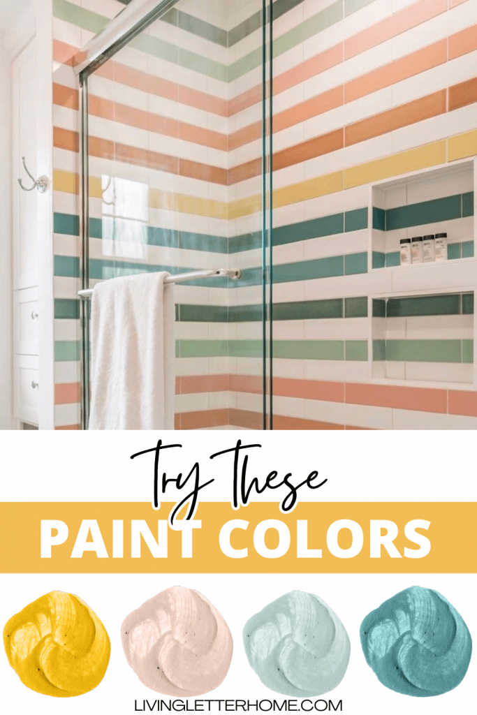 try these paint colors for a beach color palette in the bathroom