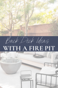 back deck ideas with a fire pit graphic