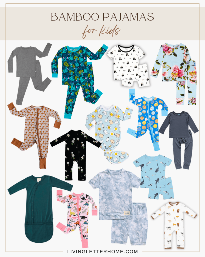 bamboo pajamas for kids graphic