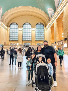 family at Grand Central Station in NYC