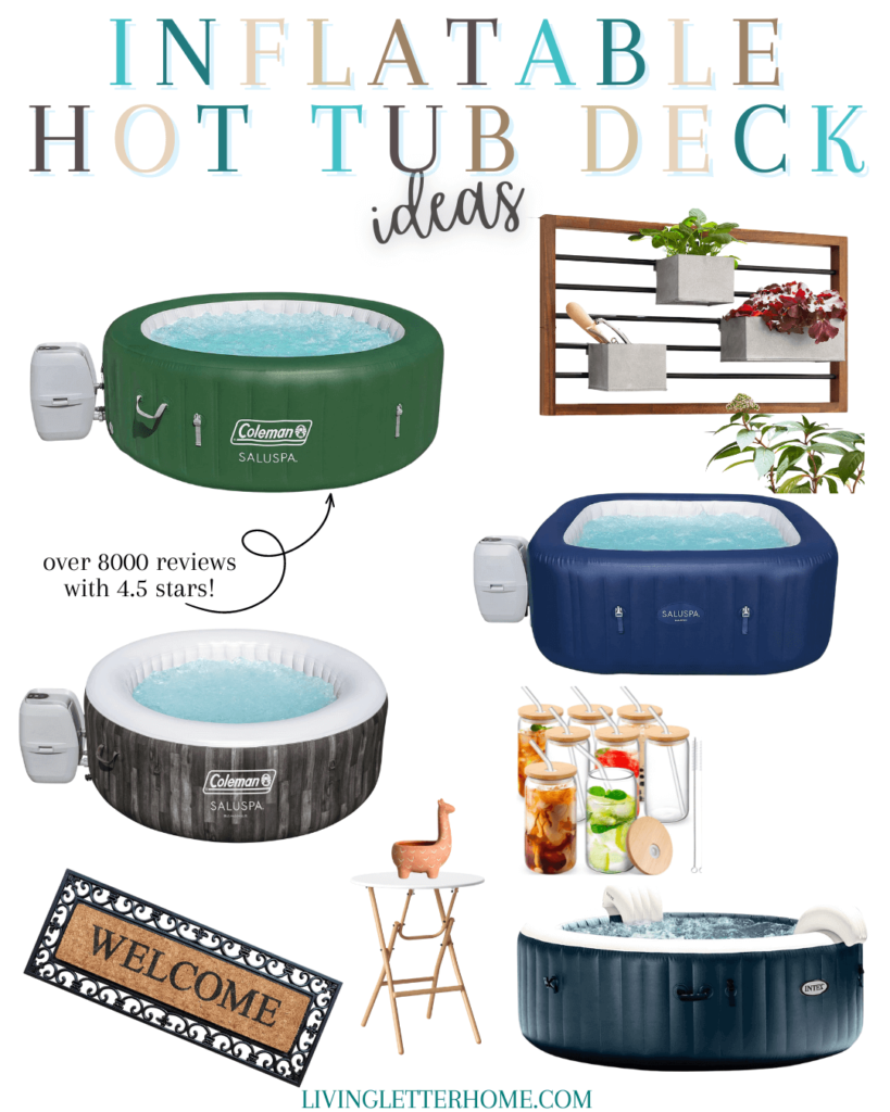 inflatable hot tub deck ideas graphic