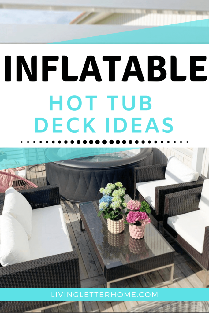 inflatable hot tub deck ideas pin graphic