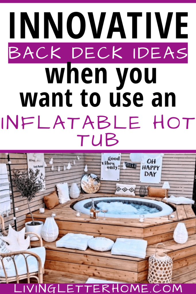 innovative back deck ideas when you want to use an inflatable hot tub graphic