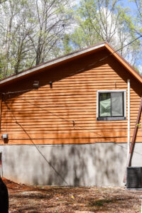 exterior of mountain cabin airbnb