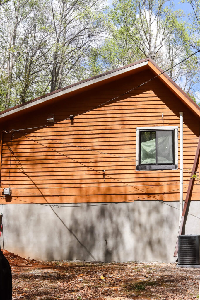 exterior of mountain cabin airbnb