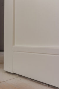 closeup of trim in unfinished room