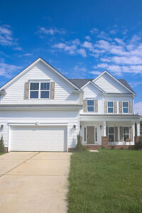2 story white home exterior