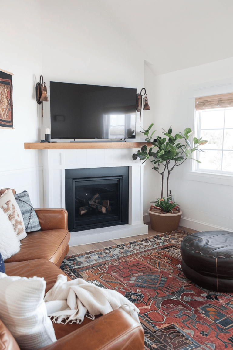 35 Unique Ways to Decorate with a TV Above Your Fireplace - Living ...