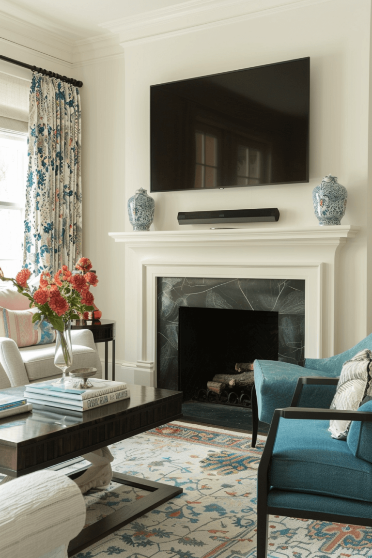35 Unique Ways to Decorate with a TV Above Your Fireplace - Living Letter Home